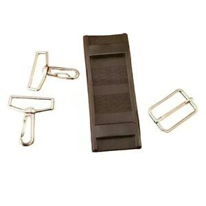 Crossbody Bag Strap Replacement Parts in silver, 1.5" strap, shoulder & swivel D